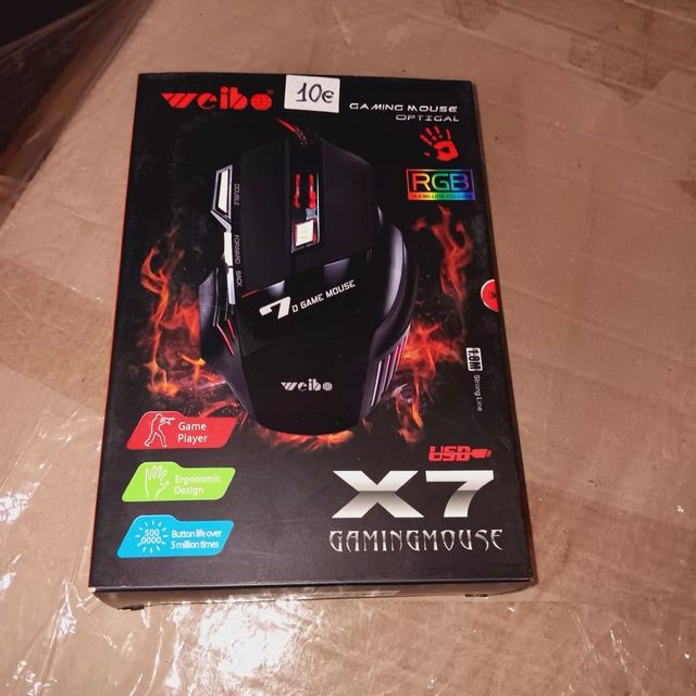 Ratón Gaming Weibo X7 Negro y Verde