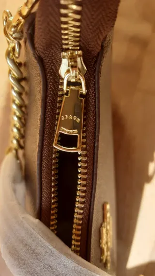 Borsa Coach Pelle Marrone Oro