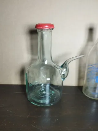 Lote de 6 botellas antiguas de vidrio