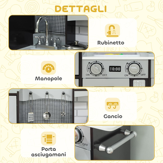 Cucina Giocattolo per Bambini, Cucina Legno per Ba