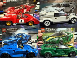 Pack 4 Coches Lego Speed Champions Montados