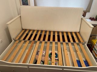 Cama Diván Extensible Ikea HEMNES Blanca
