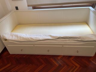 Cama Diván Extensible Ikea HEMNES Blanca