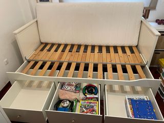 Cama Diván Extensible Ikea HEMNES Blanca