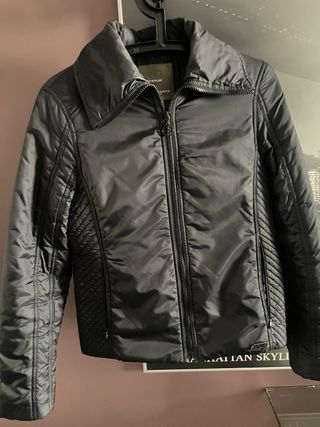 Cazadora Mango Negra Mujer