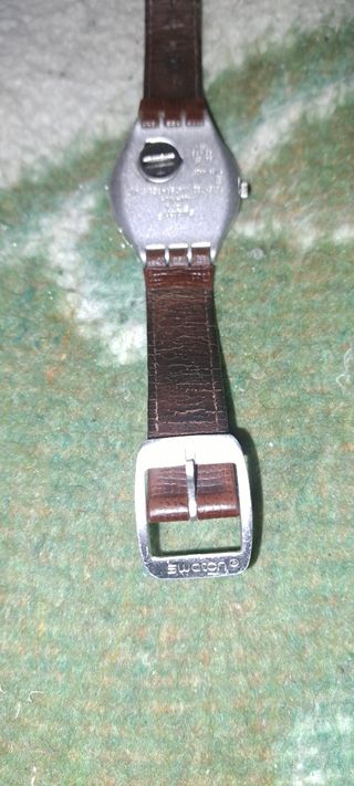 Swatch Irony Reloj Suizo Cuarzo Marrón Plata