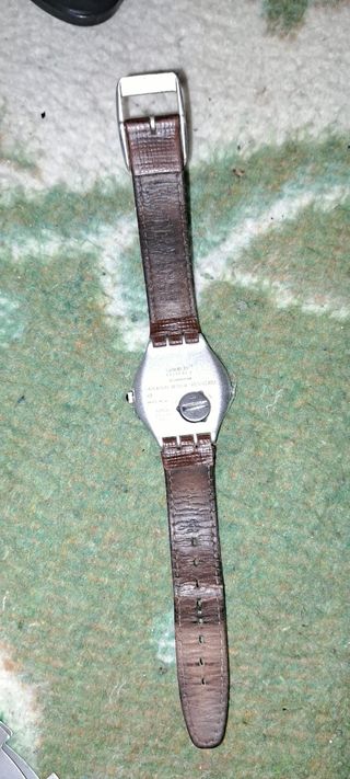 Swatch Irony Reloj Suizo Cuarzo Marrón Plata