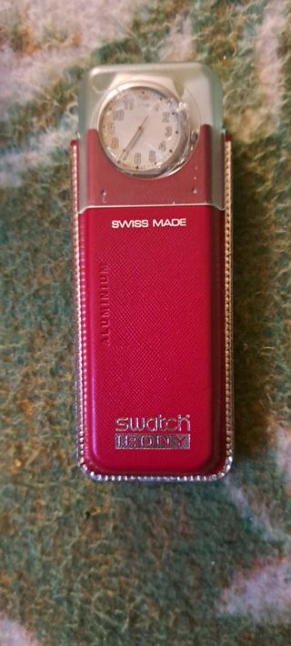 Swatch Irony Reloj Suizo Cuarzo Marrón Plata