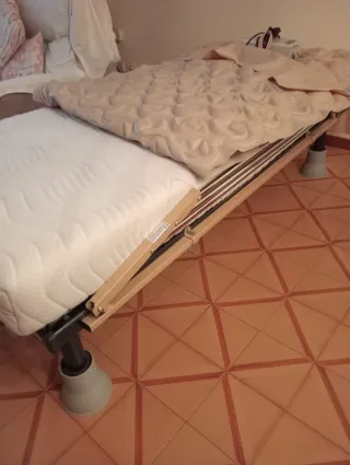 Cama articulada con colchón antiescaras