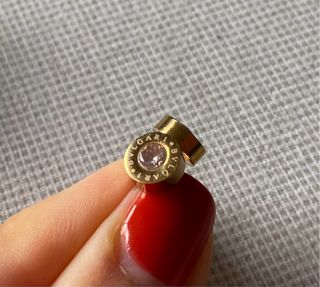 Pendientes Bulgari Acero Dorado Circonita