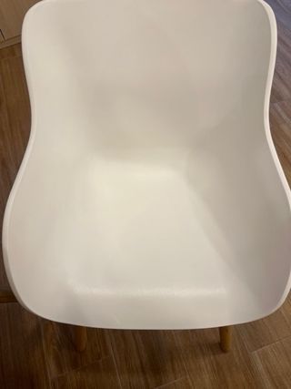 Sedie Eleganti Ikea in Legno e Plastica Bianca