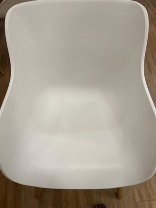 Sedie Eleganti Ikea in Legno e Plastica Bianca