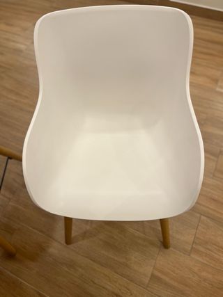 Sedie Eleganti Ikea in Legno e Plastica Bianca