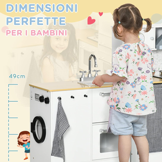 Cucina Giocattolo 2 Pezzi per Bambini 3-6 Anni con
