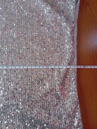 Top lentejuelas plateado talla única