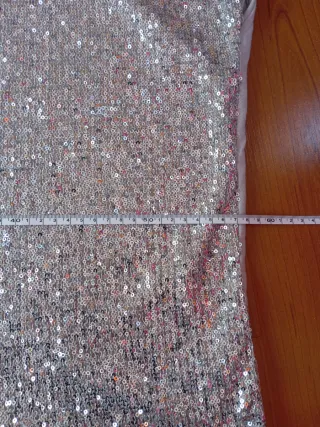 Top lentejuelas plateado talla única