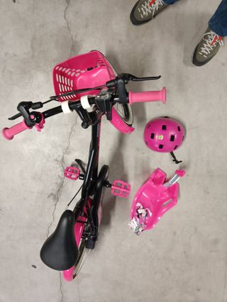 Bicicleta Infantil 16 con Silla y Casco