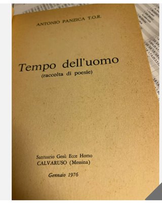TEMPO DELL'UOMO RACCOLTA DI POESI