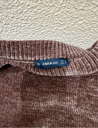 Jersey terciopelo marrón mujer