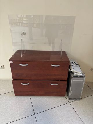 PACK COMPLETO Escritorio de oficina madera y metal