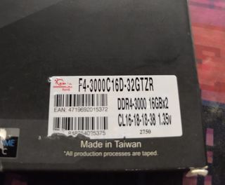 G.Skill TridentZ RGB DDR4 RAM 32GB (2x16) 3000Mhz