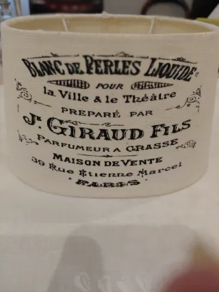 Pantalla de lámpara tela diseño vintage