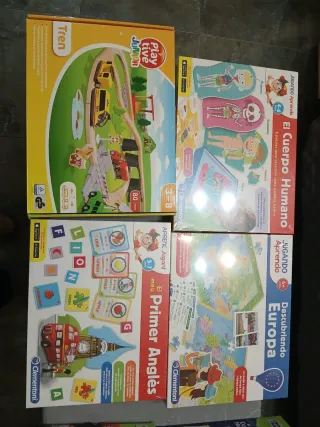 Lote Juguetes Clementoni: Tren, Cuerpo Humano, Eur