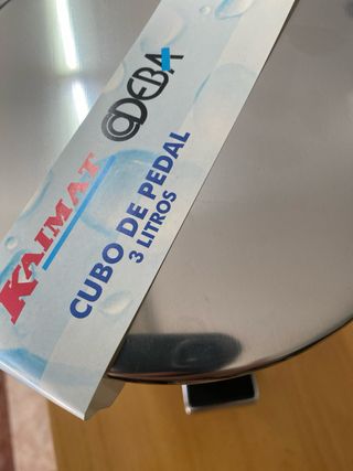 Papelera Kaimat Cubo Pedal 3L, marrón chocolate,