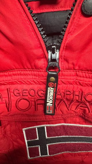 Abrigo Geographical Norway Rojo Talla L