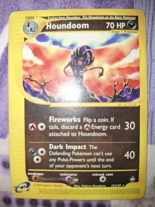 Houndoom 15/147 Aquapolis Pokemon Card