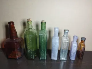 Lote 7 Botellas Antiguas Colección