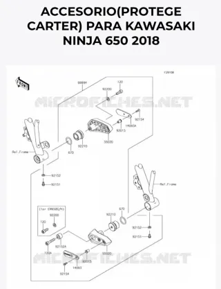 Tope anticaída Kawasaki Ninja 650