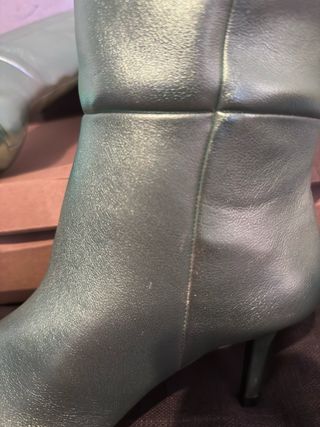 Botas altas Pepe Jeans verde metalizado talla 37