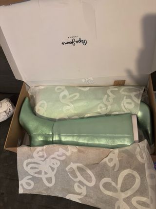 Botas altas Pepe Jeans verde metalizado talla 37
