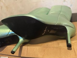 Botas altas Pepe Jeans verde metalizado talla 37