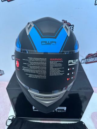 Casco Integral AWATECH Talla M Negro/Azul