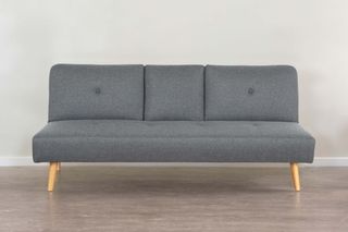 Sofá cama gris con posavasos, sin usar, NUEVO