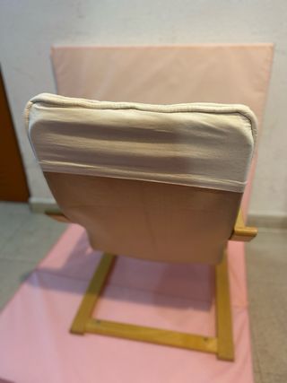 Sillón infantil Poäng Ikea madera y tela