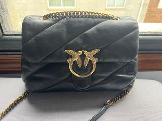 Borsa Pinko nera e dorata