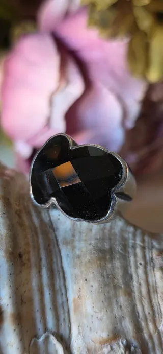 Anillo Tous Onix Negro Plata