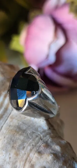 Anillo Tous Onix Negro Plata