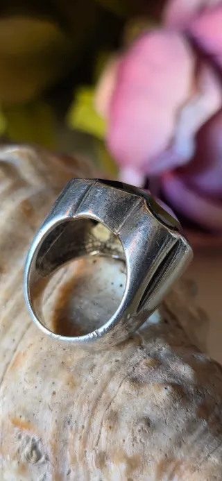 Anillo Tous Onix Negro Plata