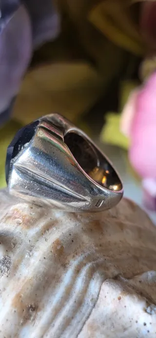 Anillo Tous Onix Negro Plata