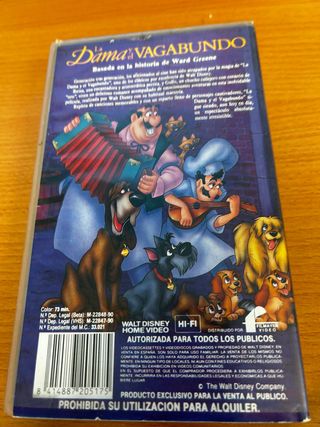 La Dama y el Vagabundo VHS Disney