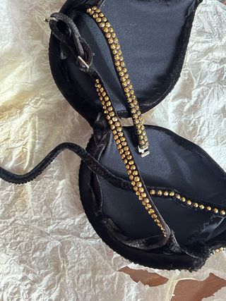 Bikini Competición Fitness Negro Dorado Talla M