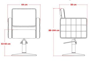 Sillón Corte Peluquería base cuadrada Horace
