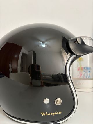 Casco Retro Talla S Negro.Nuevo sin usar.