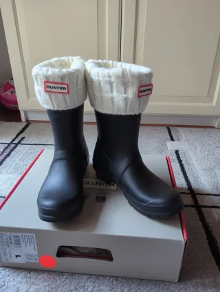 Botas de agua Hunter negras más calcetines Hunter
