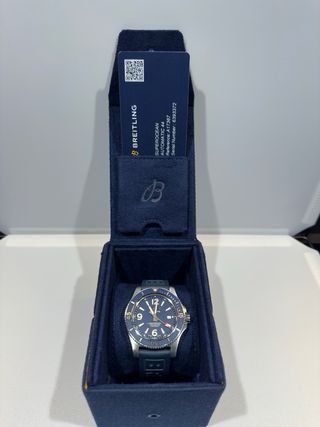 Breitling Superocean A17367 Reloj Azul y Plateado