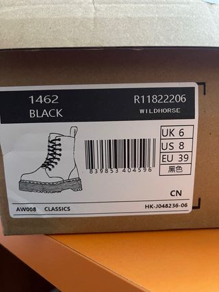 Botas Dr. Martens Niña Talla 39 Negras